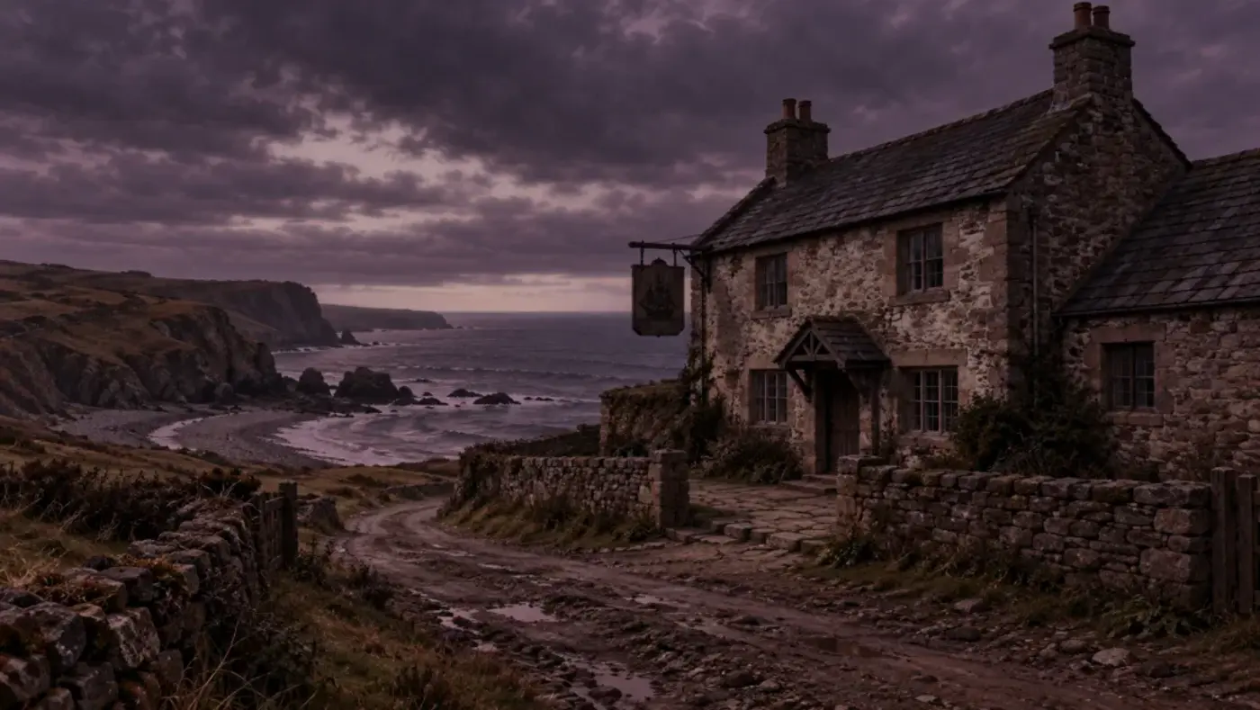 The Admiral Benbow at dusk