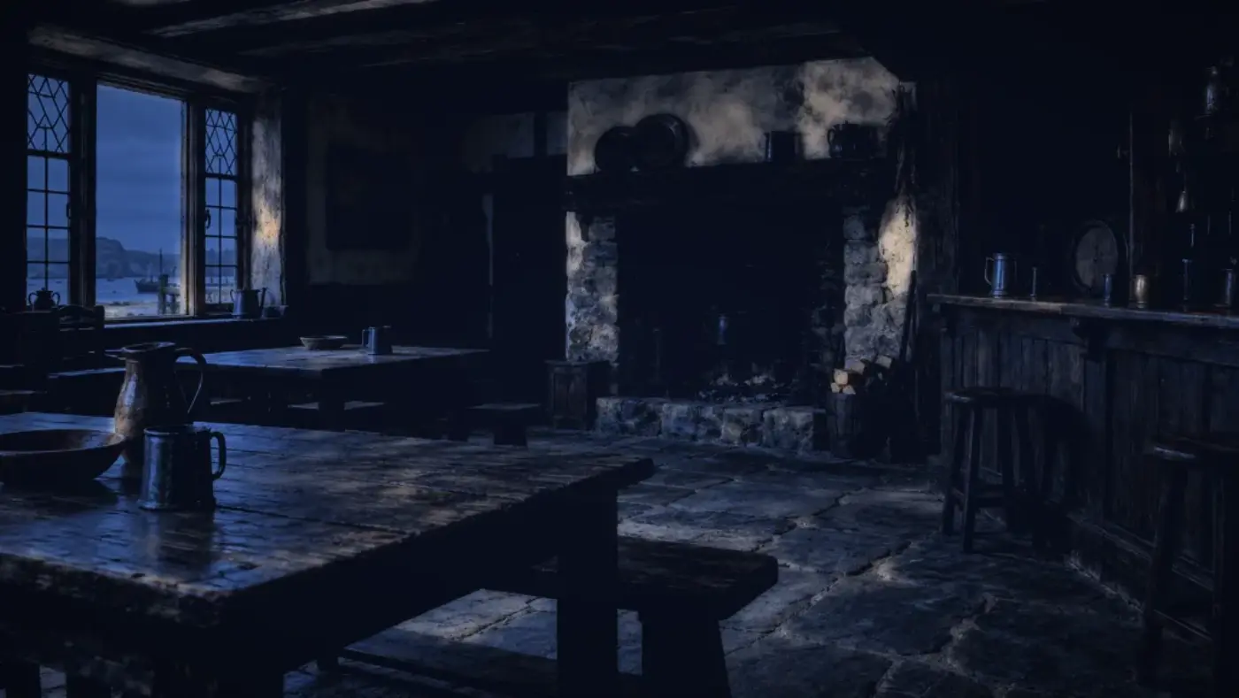 The inn parlour by night